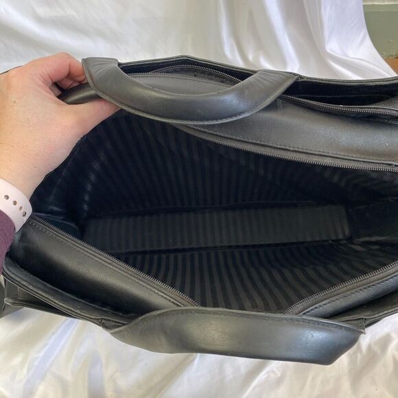 TUMI Laptop Bag Leather Nylon Briefcase Business Travel 2961D Crossbody Messenge - Picture 13 of 16